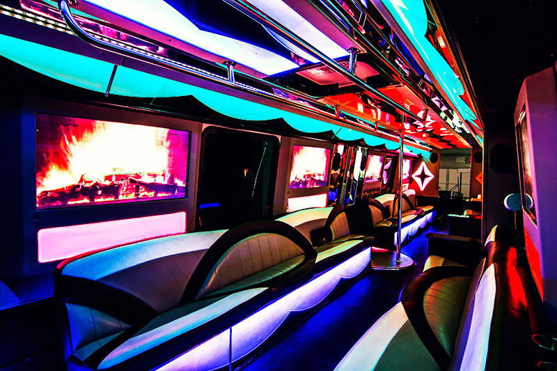 Alameda Party bus rental interior