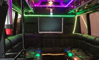 oakland party bus  fancy seats